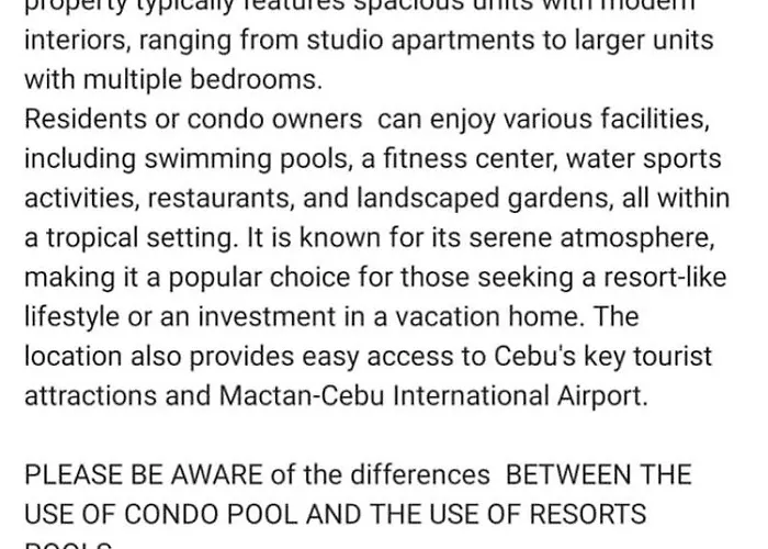 アパート Tambuli 1 Bedroom Beachfront *